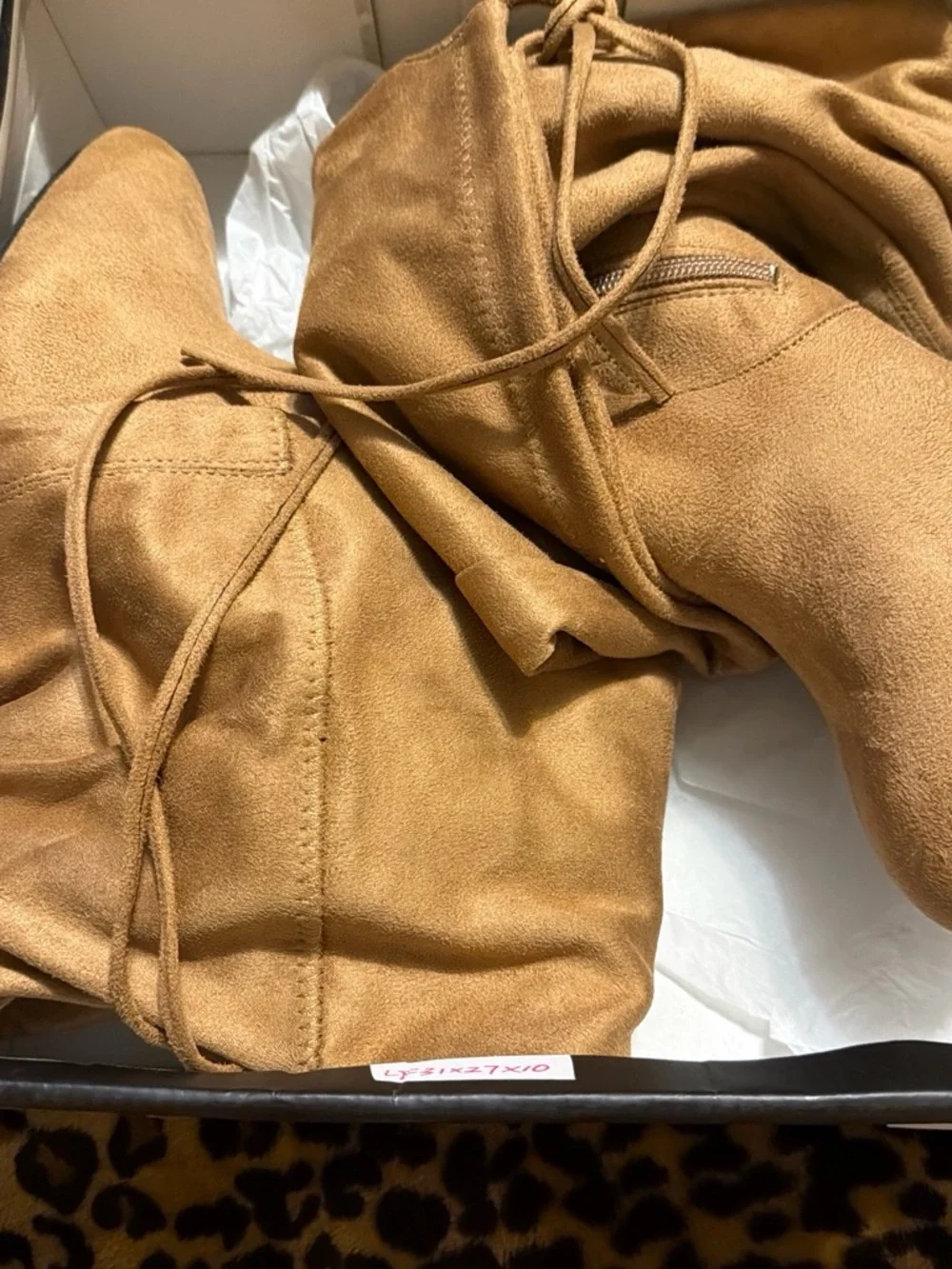 Women’s Tan Suede Lace-Up Boots
